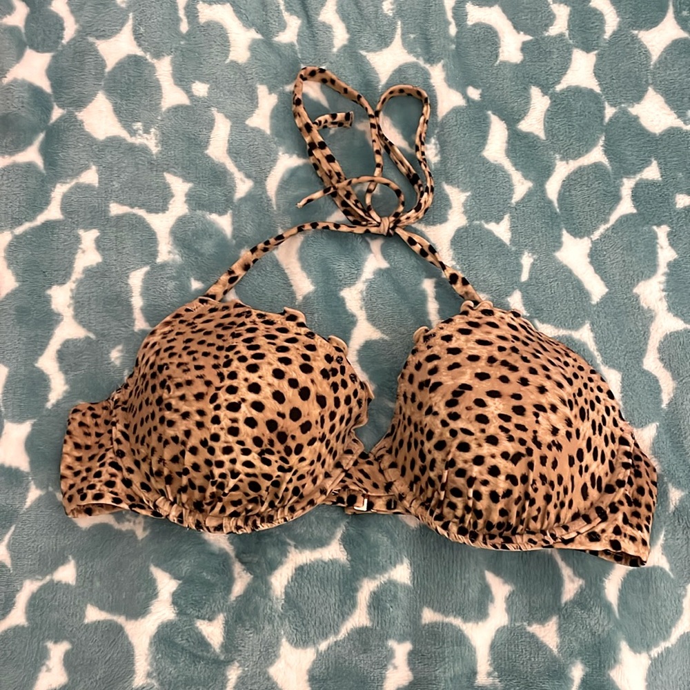 Leopard Push Up Bikini Top